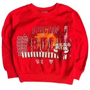 Vintage Garan Chicago Bulls Red Pullover Crewneck Medium Kids 5-6